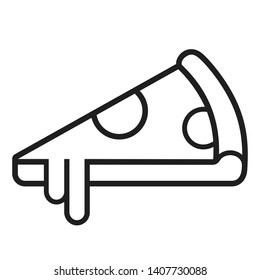 Pizza line vector icon isolated on white background