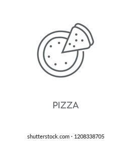 Pizza linear icon. Pizza concept stroke symbol design. Thin graphic elements vector illustration, outline pattern on a white background, eps 10.