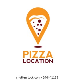 pizza location concept vector design template