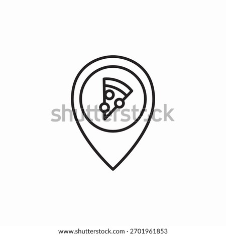 pizza location icon sign vector