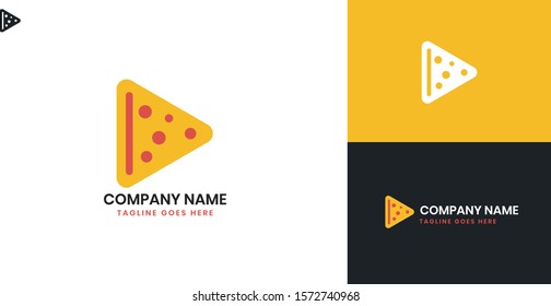 Pizza Logo - All elements on this template are editable with vector software.