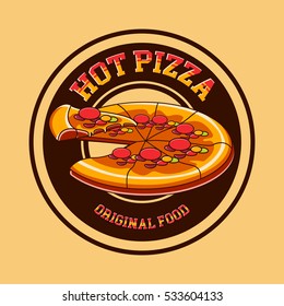 pizza logo badge 