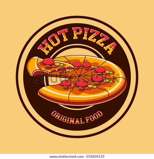 Pizza Logo Badge Stock Vector (royalty Free) 533604133 