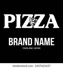 Pizza Logo with Black background.
