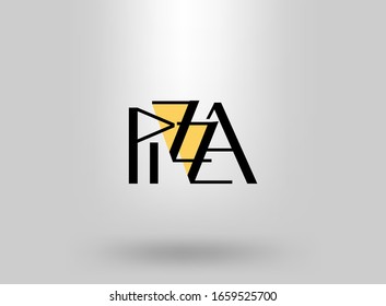 Logo de Pizza con gorro. Plantilla de diseño.