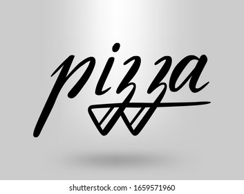 Logo de Pizza con gorro. Plantilla de diseño.