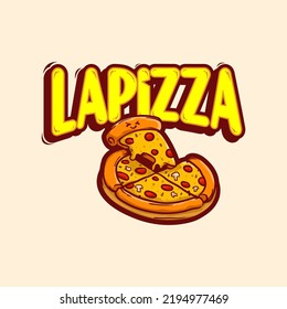 Pizza Logo cartoon style good for your logo restaurant. or element design. easy to remove text with layered and grouping file. available vector file EPS10