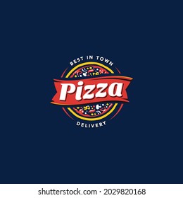 pizza logo colorful vector for food and beverages