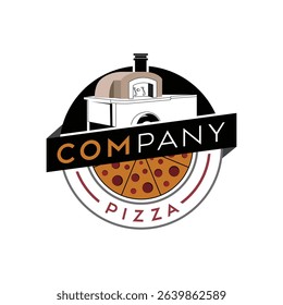 Pizza logo for company with minimalist design style