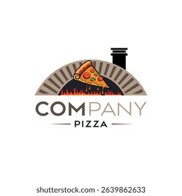 Pizza logo for company with minimalist design style