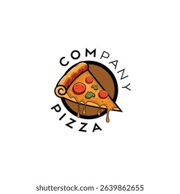 Pizza logo for company with minimalist design style