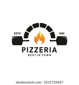 Ilustração do vetor do projeto do conceito do logotipo da pizza