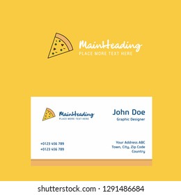 Pizza logo Design with business card template. Elegant corporate identity. - Vector