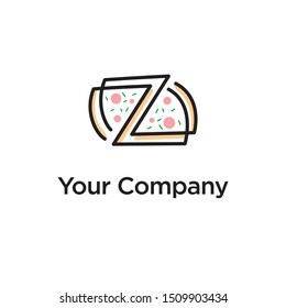 pizza logo design company vector