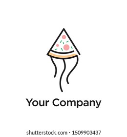 pizza logo design company vector