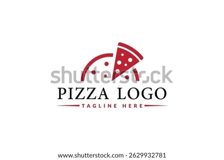 pizza logo design. logo icon vector illustration silhouette