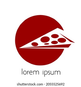 pizza logo, pizza design illustration with simple concept.