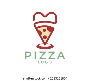 pizza logo design, letter m, restaurant logo