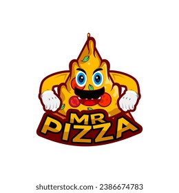 Pizza logo design restaurant food, Pizza Slice, restaurant, icons, Vector illustration template.