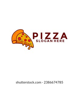 Pizza logo design restaurant food, Pizza Slice, restaurant, icons, Vector illustration template.