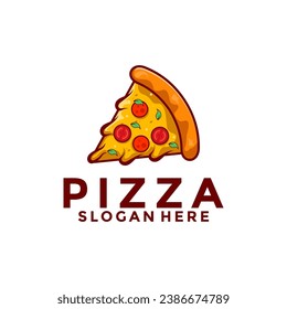 Pizza logo design restaurant food, Pizza Slice, restaurant, icons, Vector illustration template.