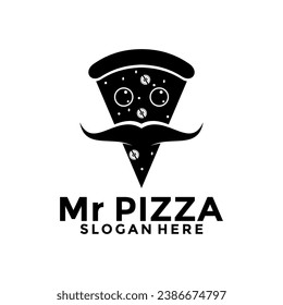 Pizza logo design restaurant food, Pizza Slice, restaurant, icons, Vector illustration template.