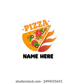 pizza logo design, Pizza shop logo design, pizza icon design 