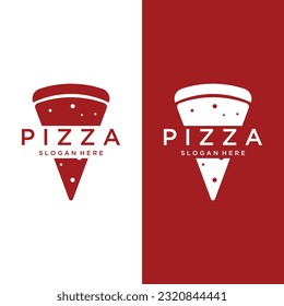 Pizza Logo Design mit Schaufel und Backofen. Logo für Business, Restaurant, italienisches Essen.