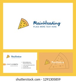 Pizza Logo design with Tagline & Front and Back Busienss Card Template. Vector Creative Design