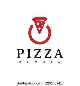 Pizza Logo Design Template, Italian Food Symbol