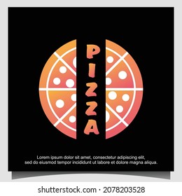 Pizza logo design template vector
