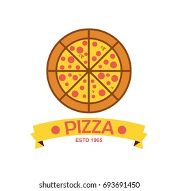 Pizza Logo Design Unique Illustration Stock Vector (Royalty Free ...