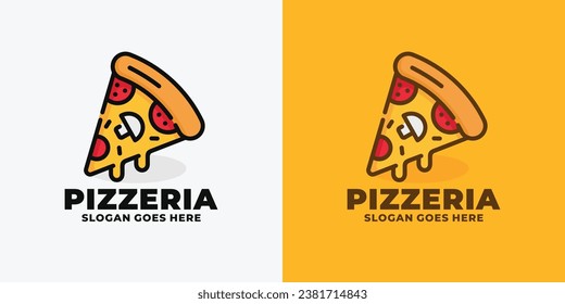 Pizza logo design vector illustration