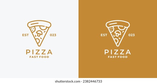 Pizza logo design vector illustration