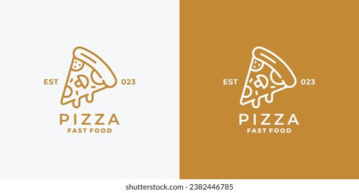 Ilustración vectorial de diseño de logotipo Pizza