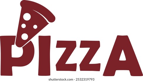 logotipo da pizza vetor de design . letras de pizza