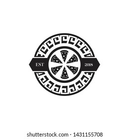 Pizza logo design vector template