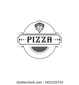 Pizza logo design vector template