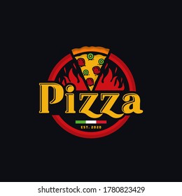 Pizza logo design vector template