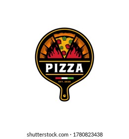 Pizza logo design vector template