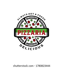 Pizza-Logo-Design, Vektorgrafik-Vorlage