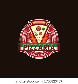 Pizza logo design vector template