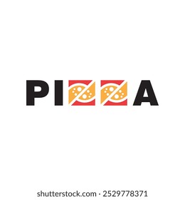 DESIGN DO LOGOTIPO DA PIZZA. DESIGN DE LOGOTIPO DE VETOR DE PIZZA. LOGOTIPO DA MARCA NOMINATIVA DA PIZZA.