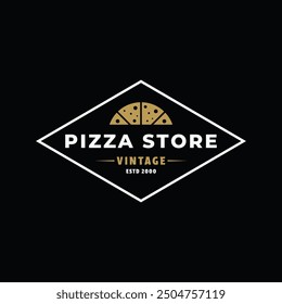 pizza logo design vintage emblem