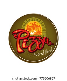 Pizza Logo Fast Food Wood Fired Stock Vector (Royalty Free) 778606987 ...