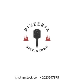 Pizza Logo, Firewood Oven and Wood fired Logo Design in white background