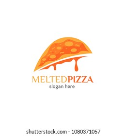 Pizza logo icon design template. Italian fast food restaurant badge, banner, vector illustration