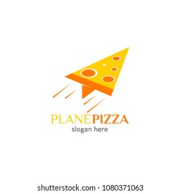 Pizza logo icon design template. Italian fast food restaurant badge, banner, vector illustration