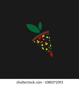 Pizza logo icon design template. Italian fast food restaurant badge, banner, vector illustration