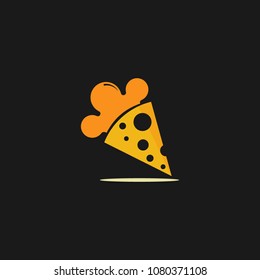 Pizza logo icon design template. Italian fast food restaurant badge, banner, vector illustration